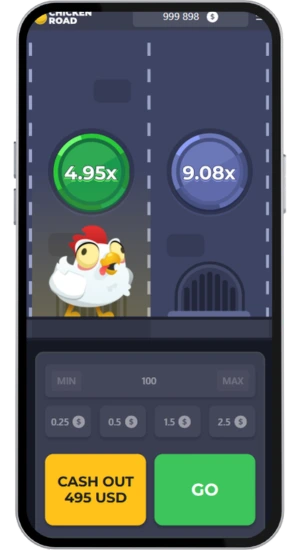 Chicken Road cashout bij x4,95