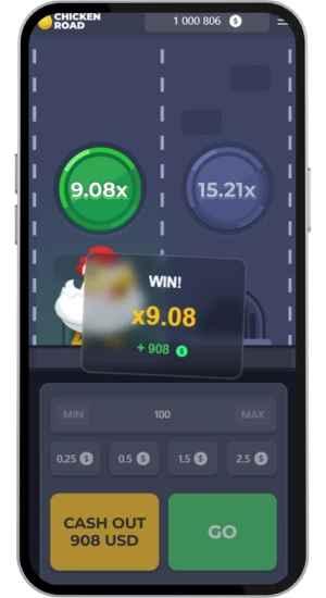 Chicken Road grote winst x9,08