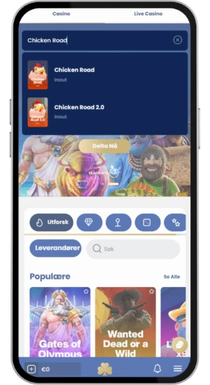 Søg efter Chicken Road spillet