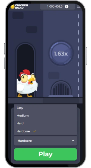 Chicken Road instellingen voor inzet en moeilijkheid