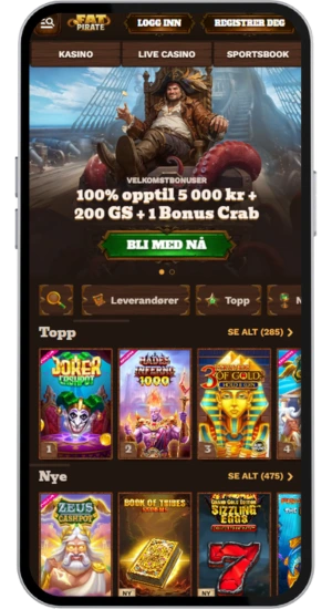 Casino-lobby med Chicken Road tilgjengelig