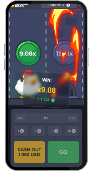 Chicken Road gameplay screen
