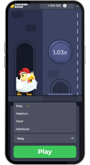 Chicken Road difficulty and stake settings