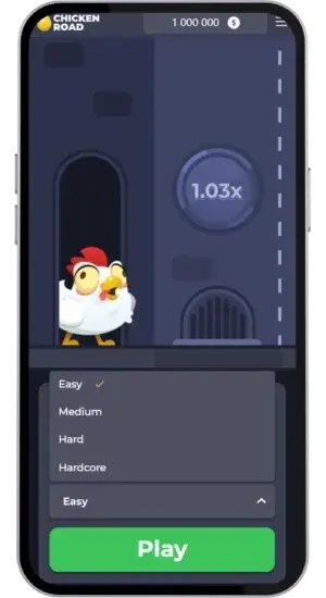 Chicken Road choix de la difficulte