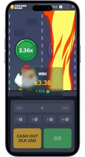 Chicken Road gameplay screen
