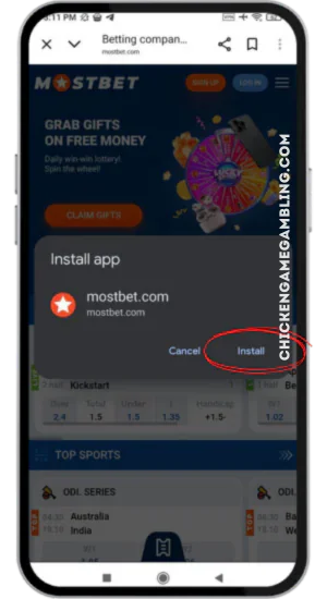 Add shortcut of the Chicken Road game app download to the home screen.