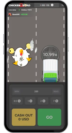 Kurczak potrącony przez ciężarówkę