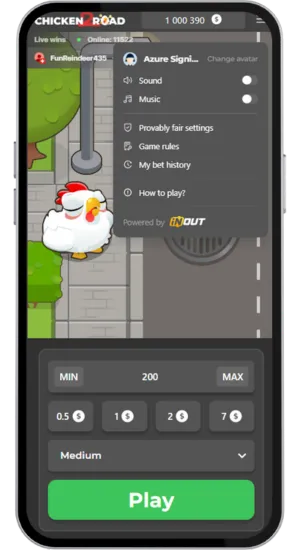 Menú de ajustes y dificultad