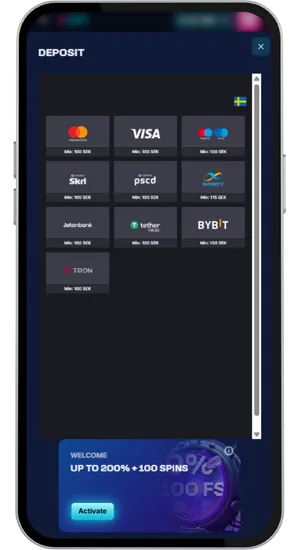 Gör en insättning för Chicken Road 2